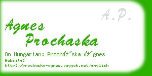 agnes prochaska business card